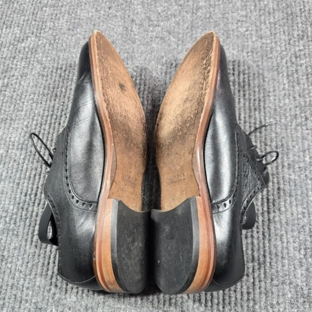 Johnston‎ & Murphy Shoes Mens Size 9.5 M Black Leather Derby J. Murphy Dress